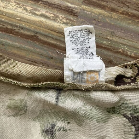 Safari Print Sleeveless Dress Empire Waist Vintage Y2K Line Two Women's Medium - Picture 7 of 7